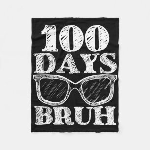 Grappig Bruh 100 dagen van School Zonnebrillen Ler Fleece Deken