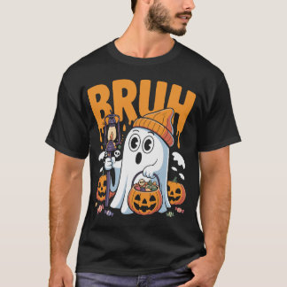 Grappig Bruh Ghost kostuum voor koppels - Schattig T-shirt