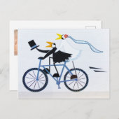 Grappig bruid en bruidegom liefdevol paar feestdagenkaart (Voorkant / Achterkant)