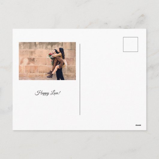 Grappig bruid en bruidegom liefdevol paar feestdagenkaart (Achterkant)