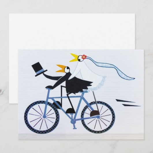 Grappig bruid en bruidegom liefdevol paar feestdagenkaart (Voorkant / Achterkant)