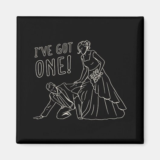 Grappig bruid en bruidegom ontwerp magneet (Voorkant)