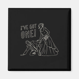 Grappig bruid en bruidegom ontwerp magneet