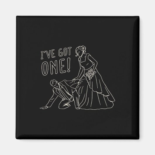 Grappig bruid en bruidegom ontwerp magneet (Voorkant)