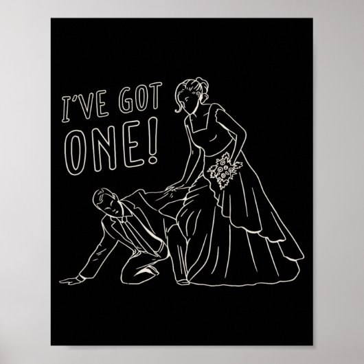 Grappig bruid en bruidegom ontwerp poster (Voorkant)