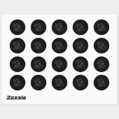Grappig bruid en bruidegom ontwerp ronde sticker (Vel)