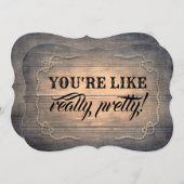 Grappig bruidsmeisje / Maid of Honor Rustic Wood Kaart (Voorkant / Achterkant)