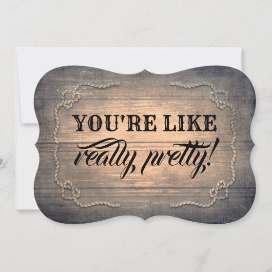 Grappig bruidsmeisje / Maid of Honor Rustic Wood Kaart (Voorkant)