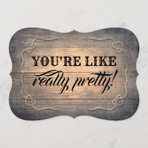 Grappig bruidsmeisje / Maid of Honor Rustic Wood Kaart