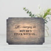 Grappig Bruidsmeisje / Maid of Honor Rustiek Voors Kaart (Staand voorkant)