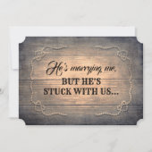 Grappig Bruidsmeisje / Maid of Honor Rustiek Voors Kaart (Voorkant)