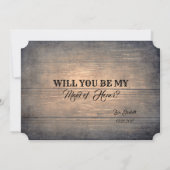 Grappig Bruidsmeisje / Maid of Honor Rustiek Voors Kaart (Achterkant)