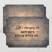 Grappig Bruidsmeisje / Maid of Honor Rustiek Voors Kaart (Voorkant / Achterkant)