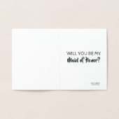 Grappig bruidsmeisje of bruidsmeisje folie kaarten (Binnen)