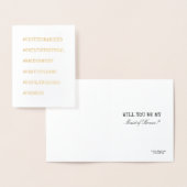 Grappig bruidsmeisje of bruidsmeisje folie kaarten (Display)