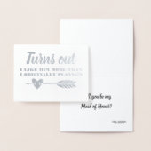 Grappig bruidsmeisje of bruidsmeisje folie kaarten (Display)