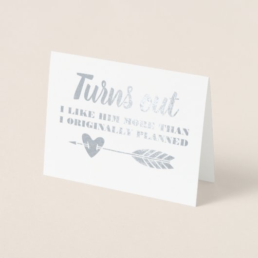 Grappig bruidsmeisje of bruidsmeisje folie kaarten (Voorkant)