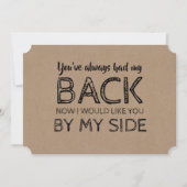 Grappig bruidsmeisje of bruidsmeisje van eer aan m kaart (Voorkant)