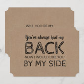 Grappig bruidsmeisje of bruidsmeisje van eer aan m kaart (Voorkant / Achterkant)