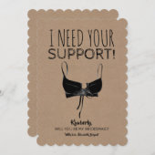 Grappig bruidsmeisje voorstel moet worden onderste kaart (Voorkant / Achterkant)