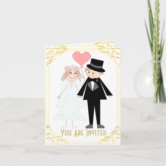 Grappig bruidspaar (Voorkant)