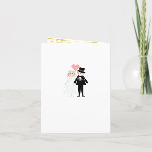 Grappig bruidspaar (Achterkant)