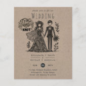 Grappig bruiloft Cartoon bruid bruidegom handgetro (Voorkant)