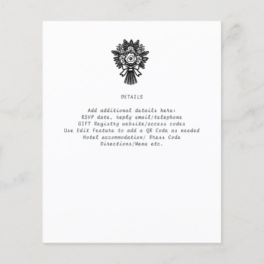 Grappig bruiloft Cartoon bruid bruidegom handgetro (Achterkant)