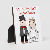 grappig bruiloft, mrs en Mr. Fotoplaat (Voorkant)