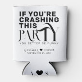 Grappig bruiloft partij offerte bruiloft gunst Dri Blikjeskoeler (Voorkant)