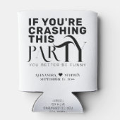 Grappig bruiloft partij offerte bruiloft gunst Dri Blikjeskoeler (Achterkant)