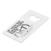 Grappig bruiloft partij offerte bruiloft gunst Dri Creditkaart Flessenopener (Voorkant Gekanteld)