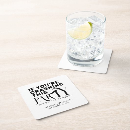 Grappig bruiloft partij offerte bruiloft gunst Dri Kartonnen Onderzetters (Insitu)