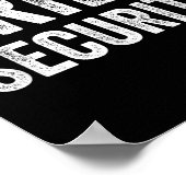 Grappig Bruiloft Shirt Bruid Beveiliging Poster (Hoek)