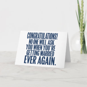 Grappig bruiloft Verloving Gefeliciteerd getrouwd