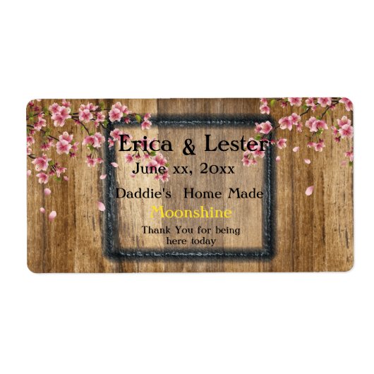 Grappig bruiloft wijn/Moonshine Label (Voorkant)