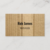 Grappig bruin karton visitekaartje (Voorkant)