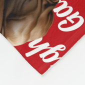 Grappig Bruin Pitbull Hond Naam Patroon Kerstmis Fleece Deken (Hoek)