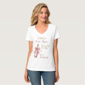 Grappig Bubbly Party Pink Gold Team Bruid T-shirt (Voorkant volledig)
