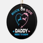 Grappig Buck of Doe papa grappig Keramisch Ornament (Links)