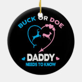 Grappig Buck of Doe papa grappig Keramisch Ornament (Achterkant)