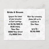 GRAPPIG BUDGET BRUILOFT UITNODIGING (Achterkant)