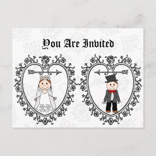 GRAPPIG BUDGET BRUILOFT UITNODIGING (Voorkant)