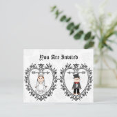 GRAPPIG BUDGET BRUILOFT UITNODIGING (Staand voorkant)