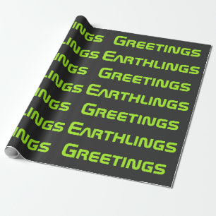 Grappig Buitenaards Grote Wrapping Paper  Cadeaupapier