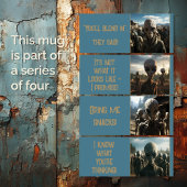 Grappig buitenaards met bewerkbare tekst 3 van 4 mok