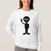 Grappig buitenaards vredesteken T-shirt (Voorkant)