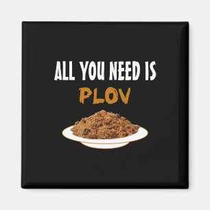 Grappig Bukharian Oezbeeks eten - Plov Lover BBQ T Magneet