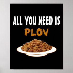 Grappig Bukharian Oezbeeks eten - Plov Lover BBQ T Poster