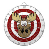 Grappig Bull's Eye Moose Red Target Dartbord (Voorkant)